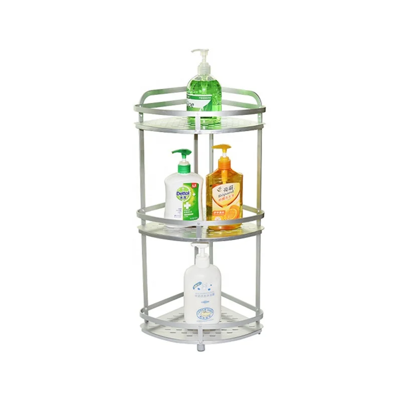 Полка для ванной комнаты угловые полки Алюминий 3 яруса кружевных душевой футляр для душа, органайзер, хранилище, сумочка, корзина