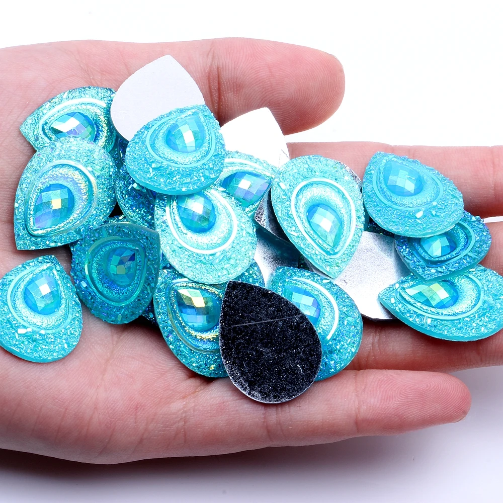Hot Sale 18*25MM Water Drops Drill 200g About 260pcs Resin Rhinestones Flat Back For Crafts Scrapbooking DIY Clothes Shoes Comb