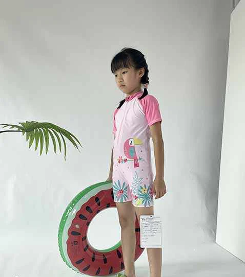 Two piece style swimsuit for girls kids cute lovely print sublimation design children swimwear kids girls