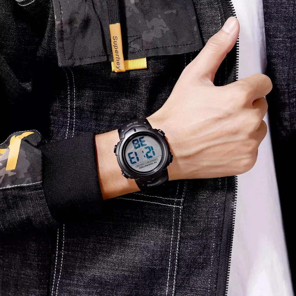 SKMEI Sport Outdoor Watches Men Digital 100M Waterproof Wrist Watch Men 2 Time Stopwatch Alarm Clock Top Brand reloj hombre 1560