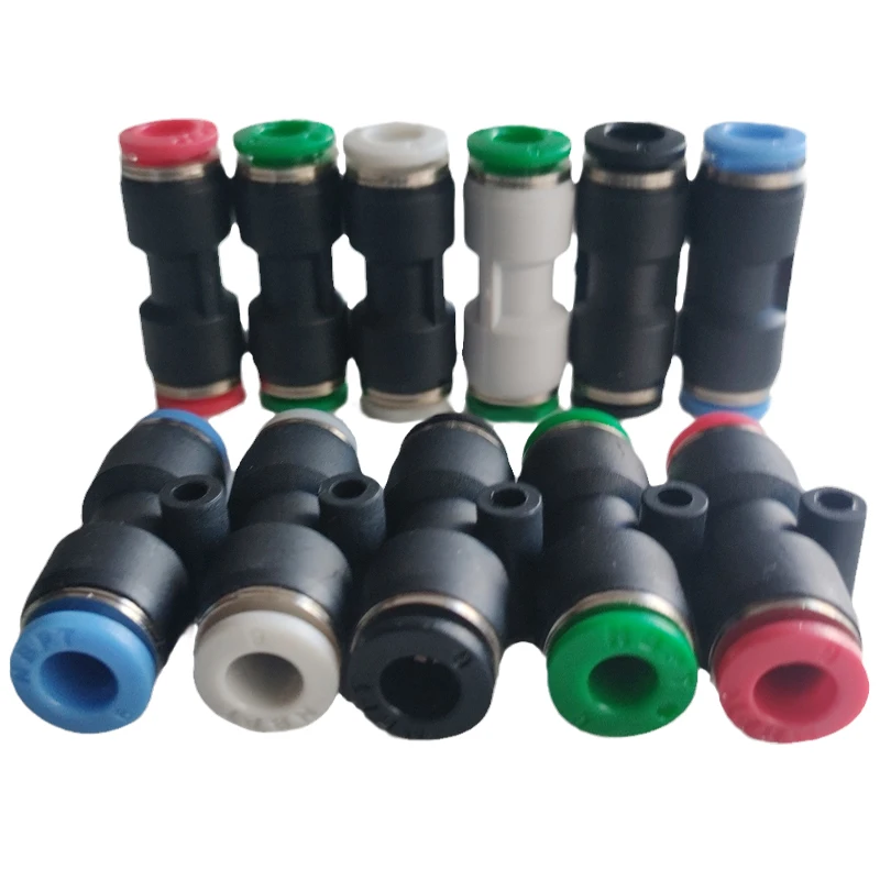PU Pneumatic Fittings Plastic Push In Fittings Plastic One Touch Tube Fitting