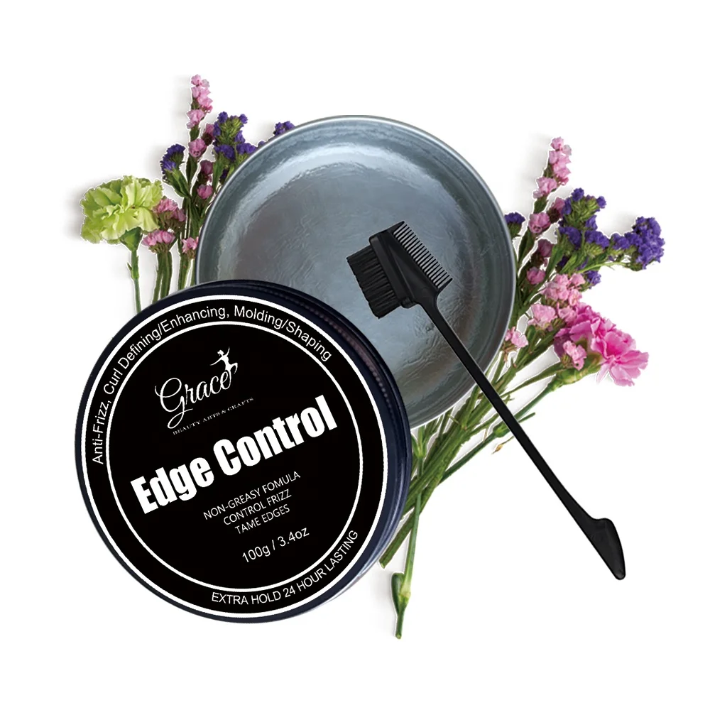 Private label hair styling tools Non-Residue Wax Stick Edge Tamer strong hold long lasting hair edge control gel for baby hair
