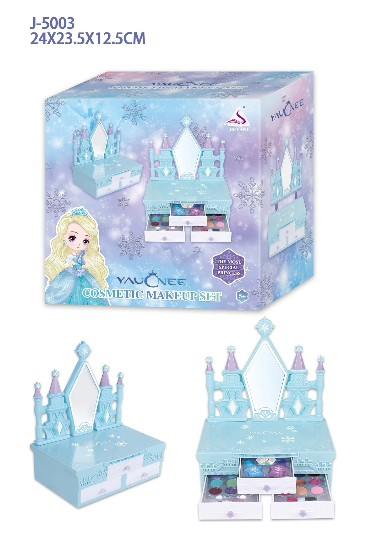 New Design Fashion Girls Beauty Makeup Toys Pretend Play Princess Castle Storage Box Cosmetic Toy Sets for Children