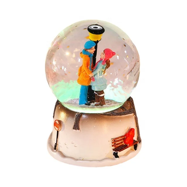 Atrih Exports 2023 New Music Box With Snowflakes Romantic Crystal Ball Music Snow Globe