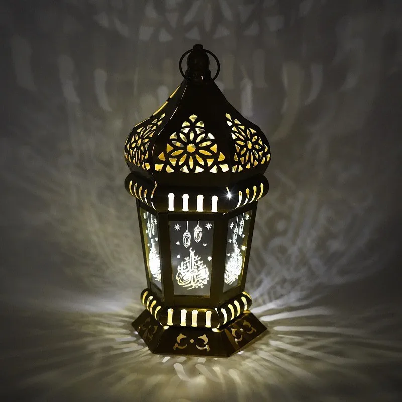 led iron lantern home tabletop display festive wind lantern crafts decoration pieces