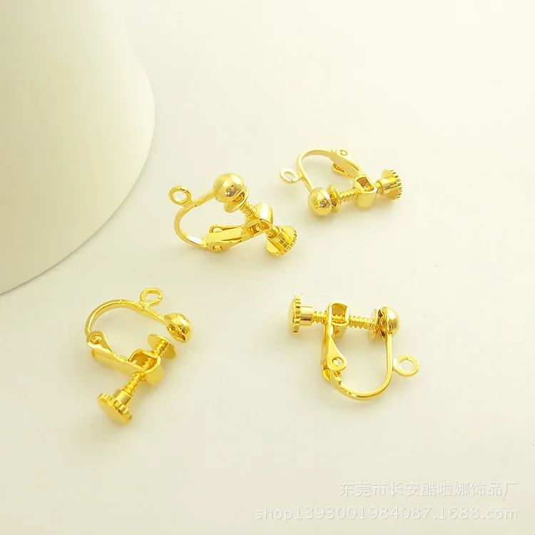 Screw ear clips, ear pierced spiral ear clips, DIY earrings jewelry accessories