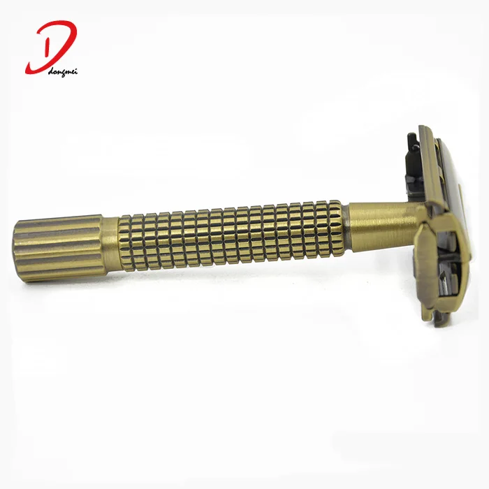 butterfly twist to open safety razor, double edge safety razor