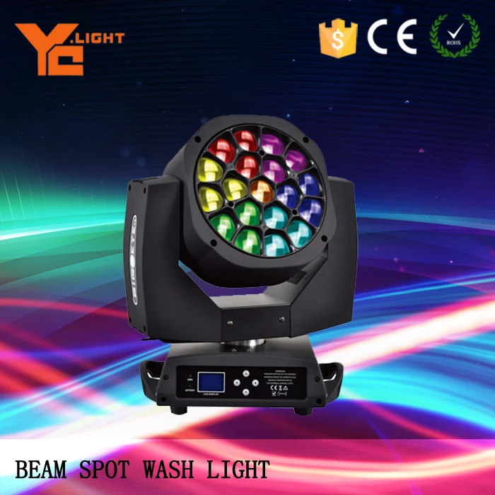 19Pcs 15w Led Par Moving Wash Light 19x15w Rgbw Stage Lighting Effects Disco Beam Moving Head lights