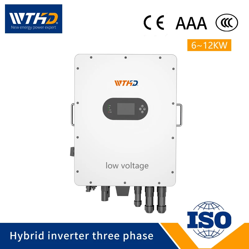 10kw 3 Phase IP65 Hybrid Solar Inverter 10 KW 10KVA 10KW DC To AC Three Phase Mppt Pure Sine Wave Solar Hybrid Inverter