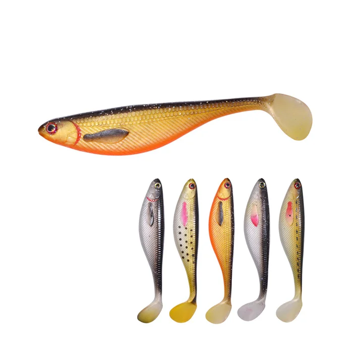 HAWKLURE Bionic Bait Minnow Jigging Swim Bait 100mm 6g Painting Paddle Tail Soft Fish Plastic Fishing Lure Bait Wobbler