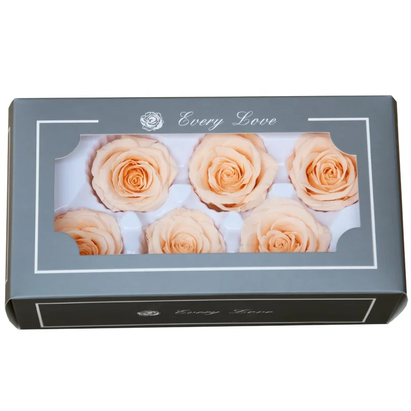 
A Grade Best Quality 5-6CM Rose Head Fresh Preserved Forever Eternal Roses With Low Price 