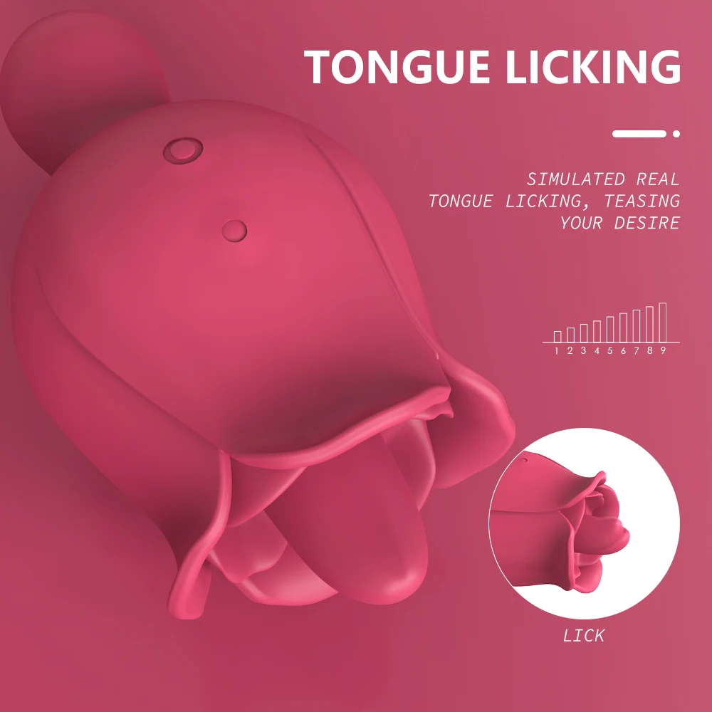 S-HANDE drop shipping rose tongue vibrator clitoris stimulate rose vibrator sex toys for woman