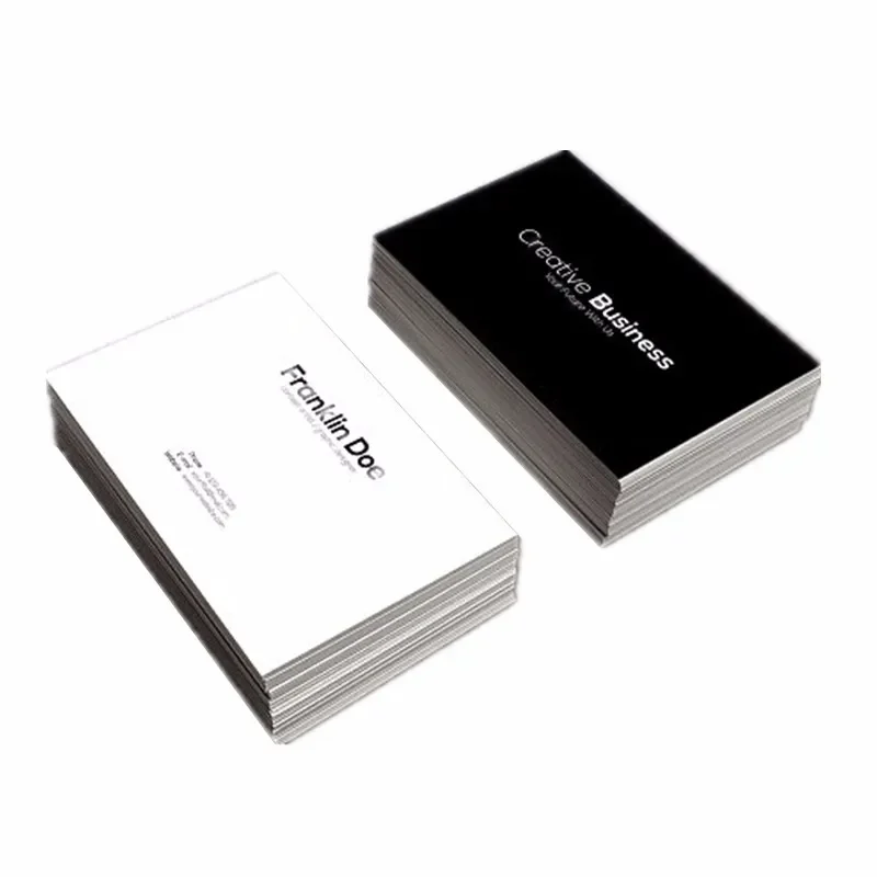Custom metal visiting card luxury black embossed printing gold foil stamping logo business card