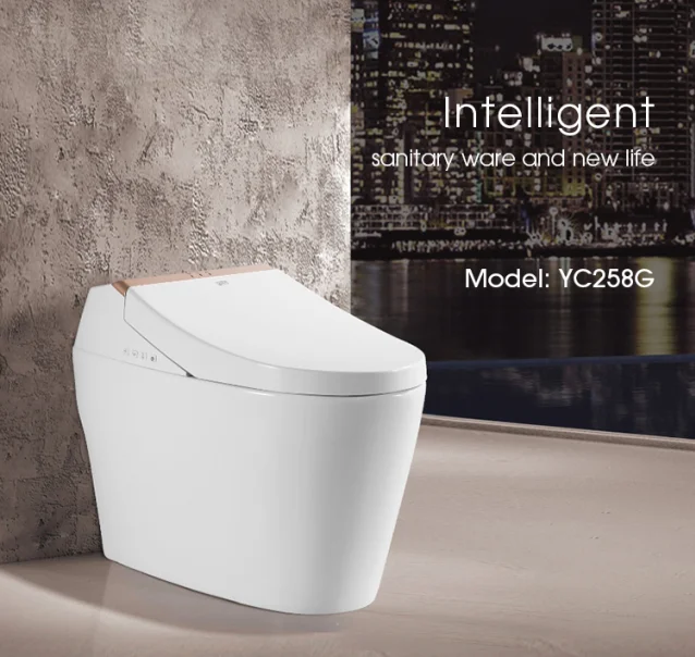 Automatic one piece ceramic sanitary Intelligent Electric heating Smart Toilet