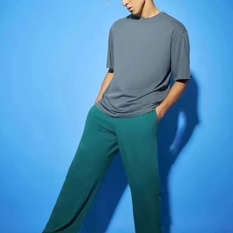 Boxy Fit Blank T-Shirt Custom Men French Terry Sweat T Shirt 100% Organic Pima Cotton Tee 300 GSM Heavyweight Oversized T shirt