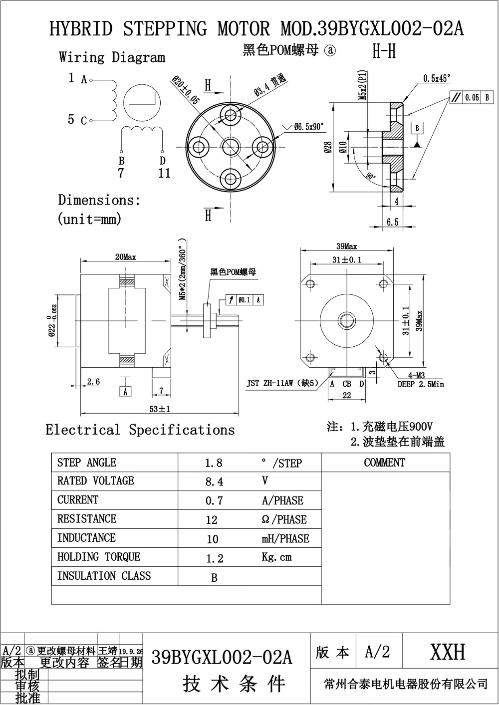 Affordable price Good Quality Hybrid Stepper Motor 39BYGL Wholesale