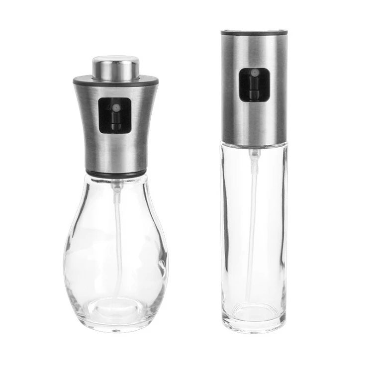 2 pcs Olive Oil Sprayer Set for Cooking, Oil & Vinegar Cruet Bottle with Funnel, Multifunctional Daily Use Spray Bottle