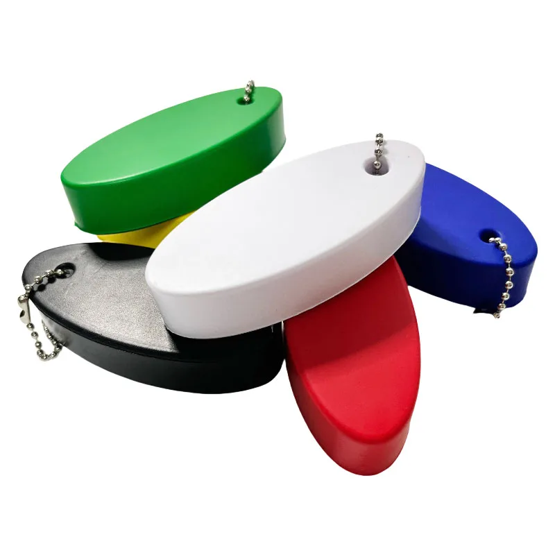 Promotion Gift Custom Logo PU Foam Floating Keychain Oval Shape Floatable Keyring EVA Keychain