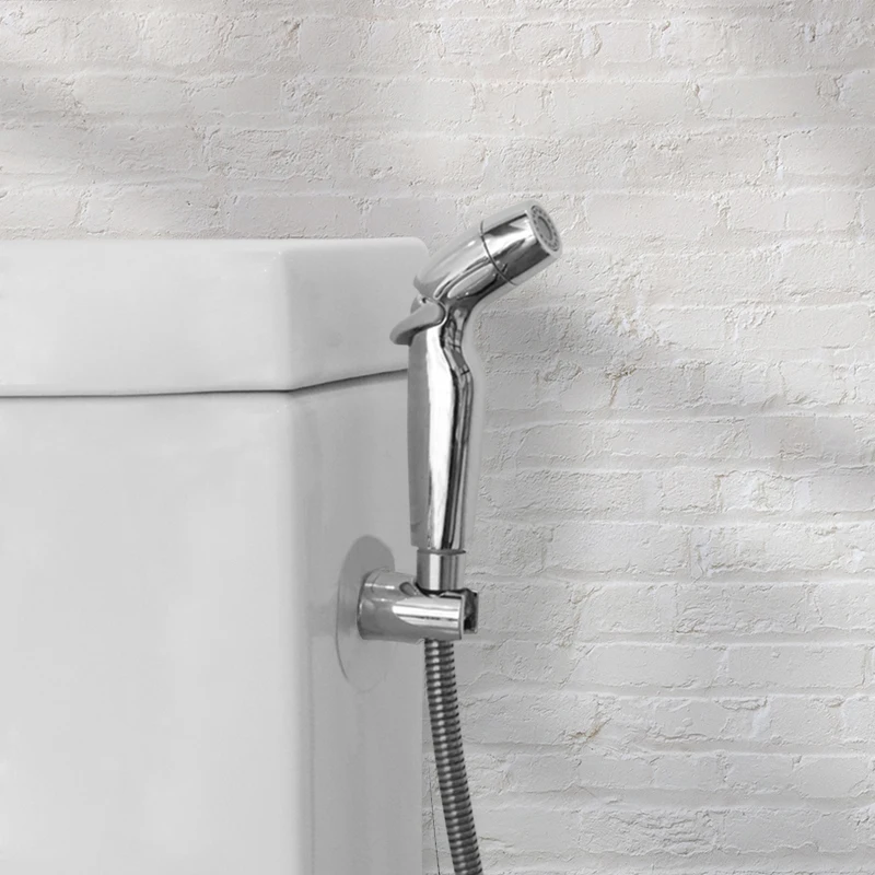 High Quality Bathroom Portable Shower Abs Chrome Hand Held Black Bidet Toilet Sprayer Shattaf