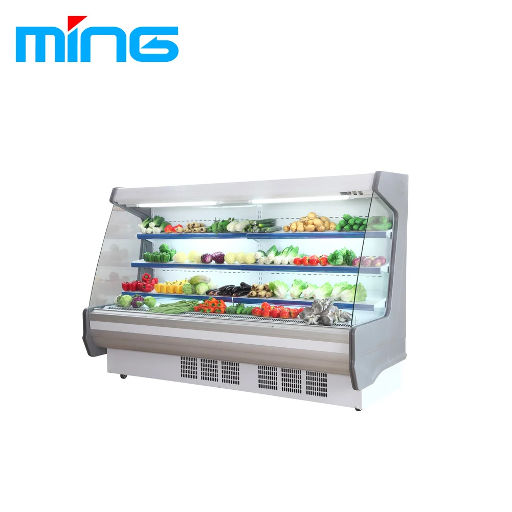 Supermarket Refrigerator Upright Commercial Chiller Fruit and Vegetables Display Cooler on Sale