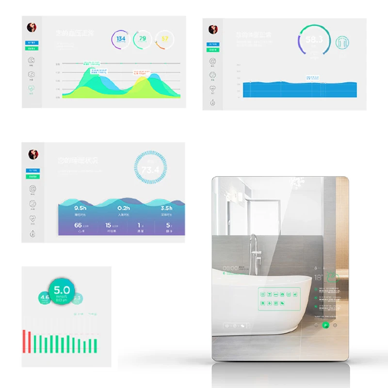 2020 Modern Style Bathroom Tv Customized Led Defogger Smart Touch-screen Magic Mirror