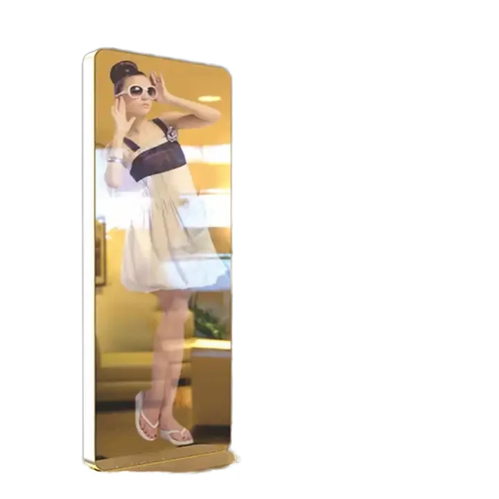 Popular Selling 32-Inch Vertical Mirror Kiosk Display with Touch Screen for Gymnasium Advertising for Fitness Facilities