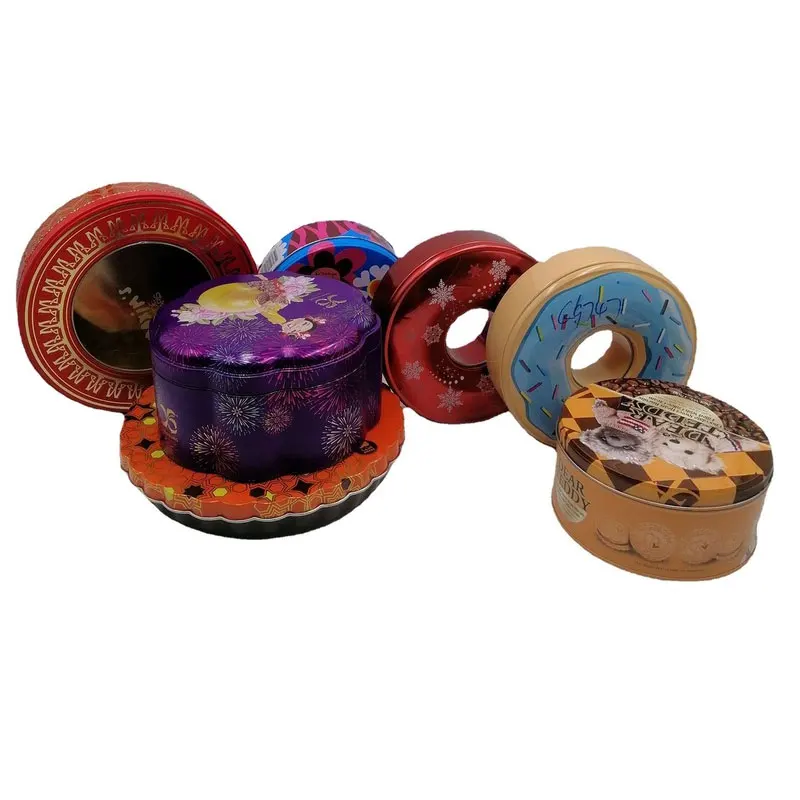 Factory wholesale custom all kinds of sizes high quality biscuits cookies candy chocolate exquisite gift dessert series tin box