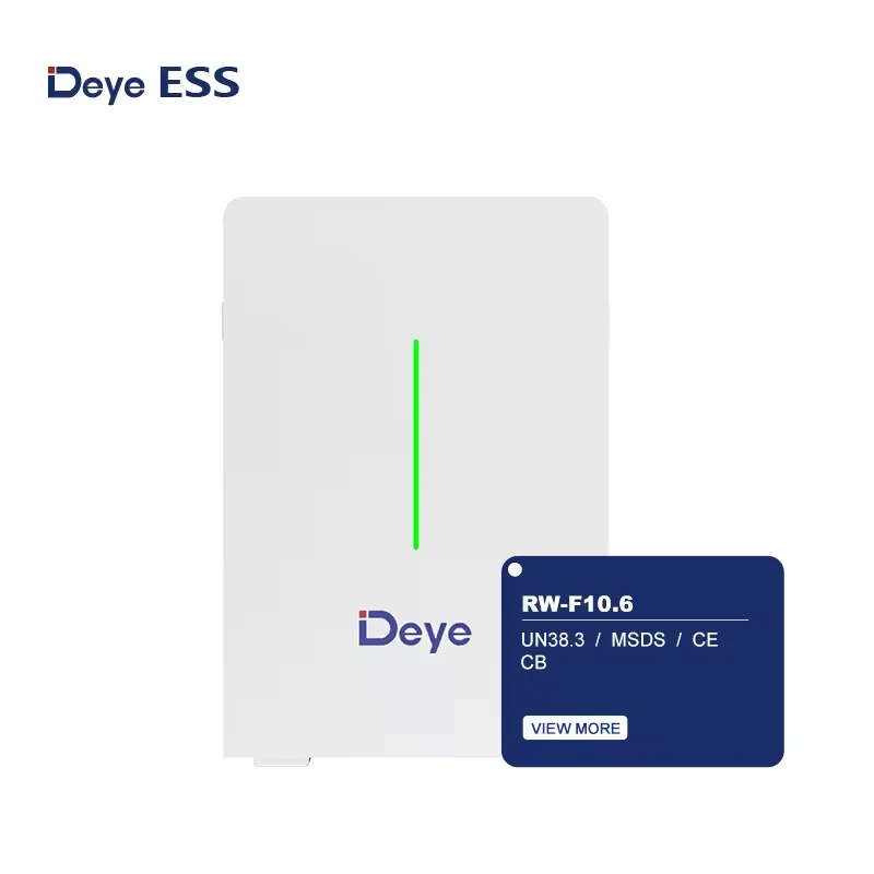 Литиевая солнечная батарея Deye ESS RW-F10.6 208ah Lifepo4 для домашнего использования Настенная или напольная легкая установка готовая к отправке