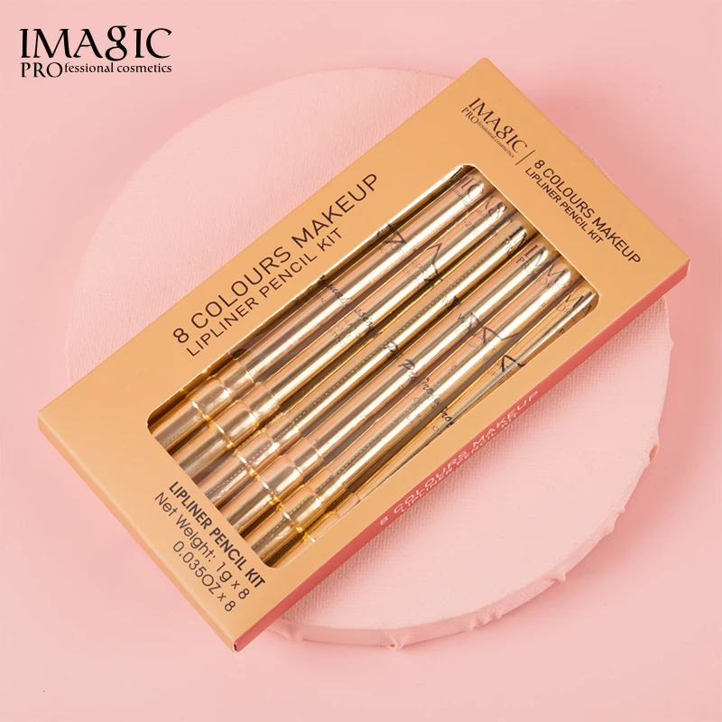 IMAGIC 8color matte easy to color Lip pencil long lasting waterproof nude Lip pencil