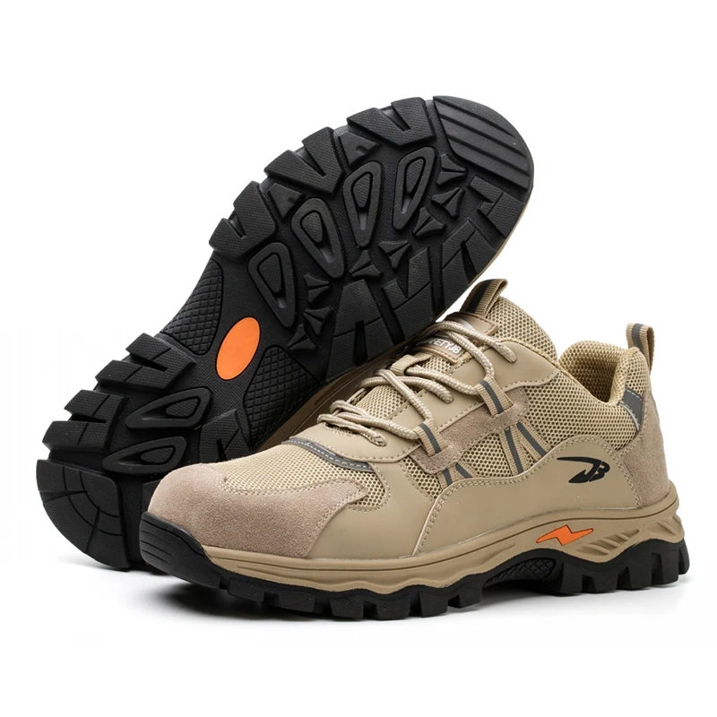 Custom logo industrial engineer working shoes miner construction steel toe sneakers outdoor hiking sport safety shoes