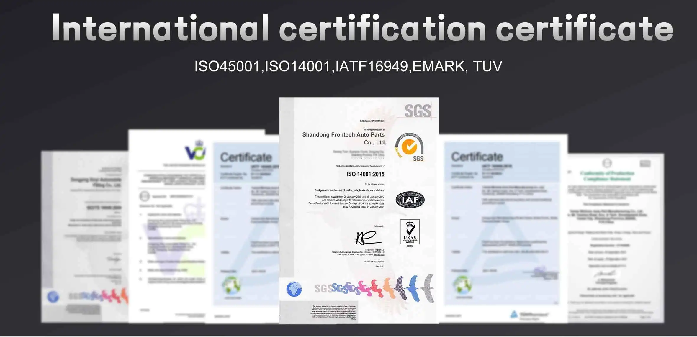 Auto Brake Systems Spare Parts Car Accessories Front Best Brake Disc Car Auto Brake Pads