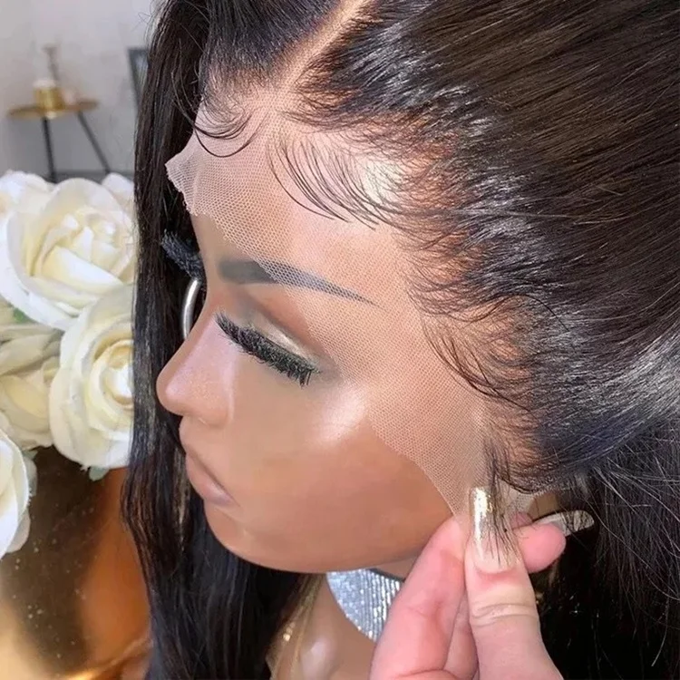 Длинные волосы 40 дюймов, оптовая продажа, парики на сетке Hd, 100% натуральные человеческие волосы, натуральные черные волнистые волосы, человеческие волосы, HD кружевные передние парики