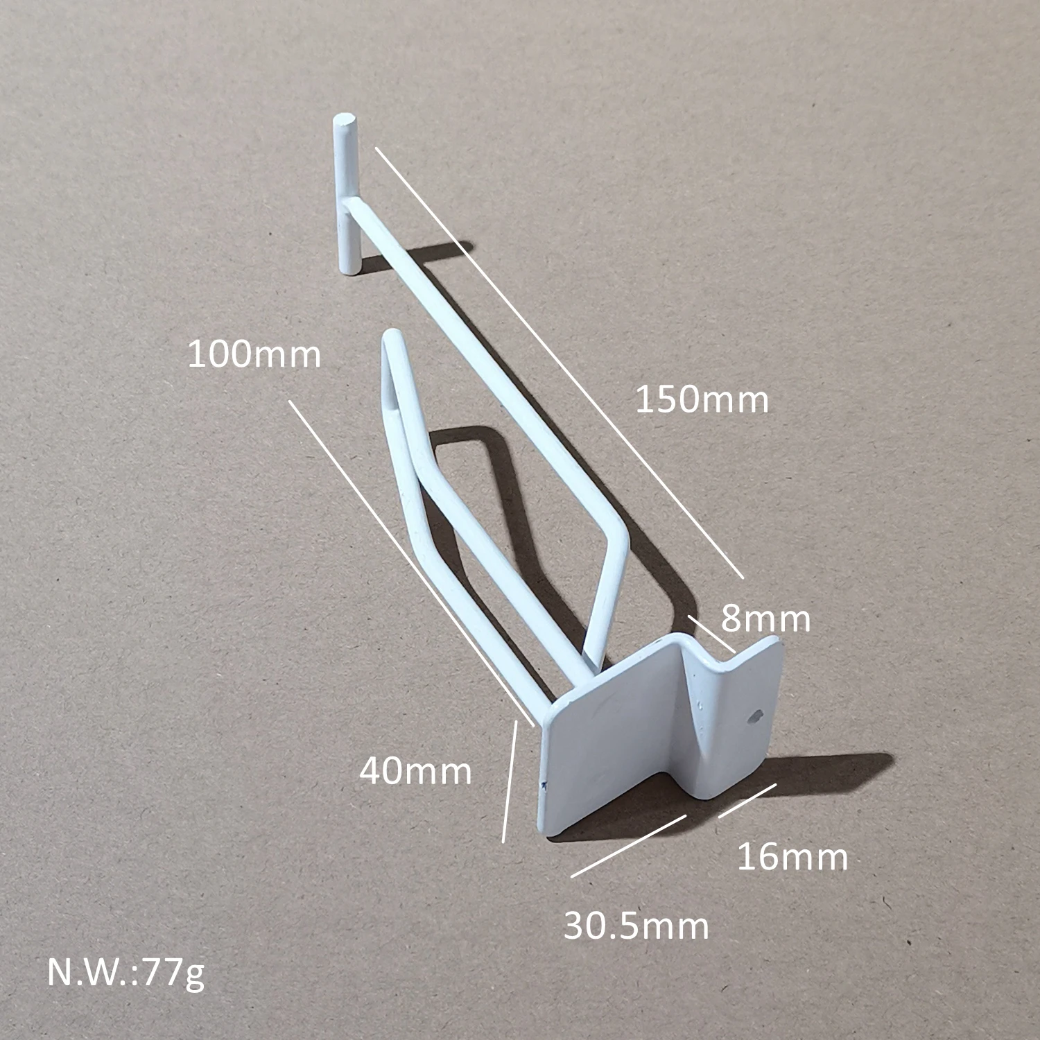 metal slot wall display white hooks with wire price tag holder for store shop supermarket