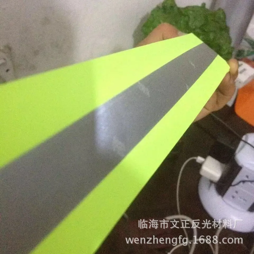 High Quality Flame Retardant Warning Safety Strip Rainbow Reflective Material Fabric Tape for Clothing