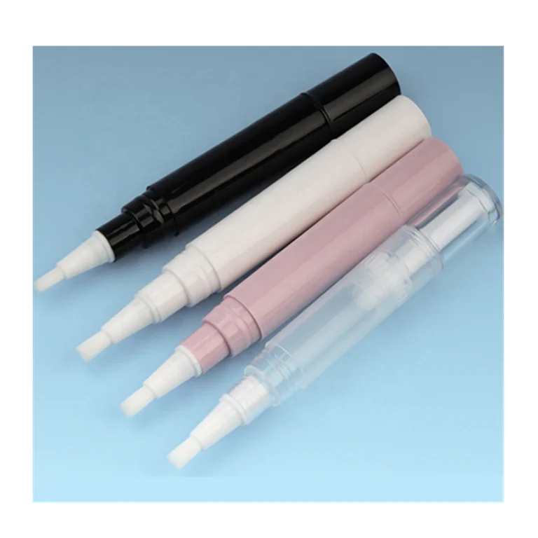 Beauty top 3ml 5ml makeup Accessories Tube pink  Lip Gloss Cuticle Oil Nail Polish Empty Twist Pen with Brush applicator