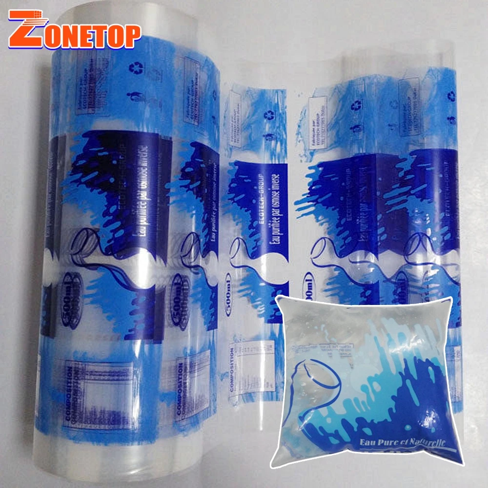 Free Design Customized packaging food grade sachet plastic film mineral water pouch roll