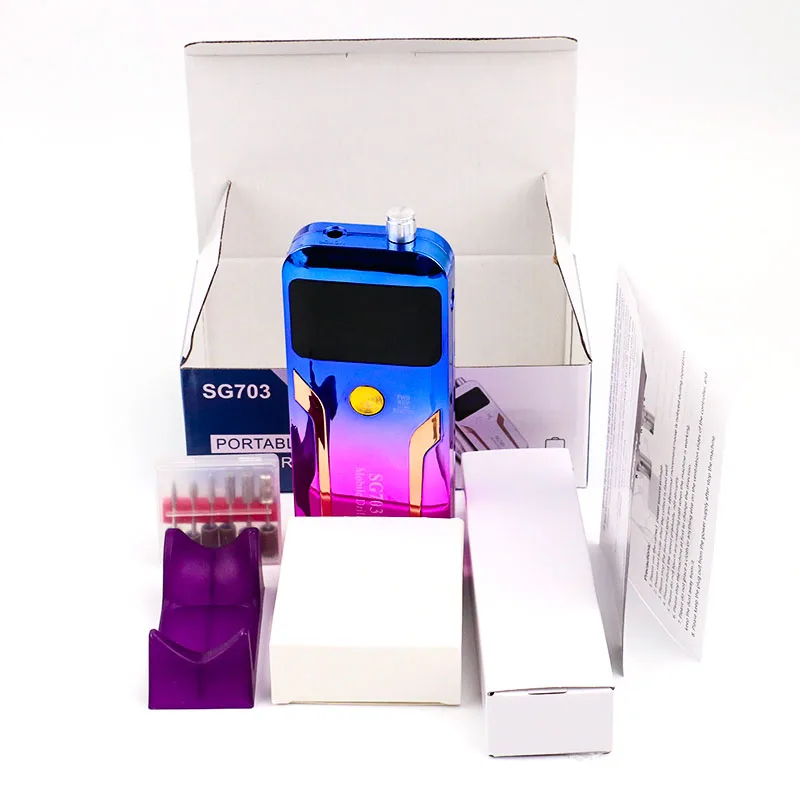 Professional Electric Acrylic strong micromotor Portable manicure salon 35000 rpm cordless Nail Drill Machine