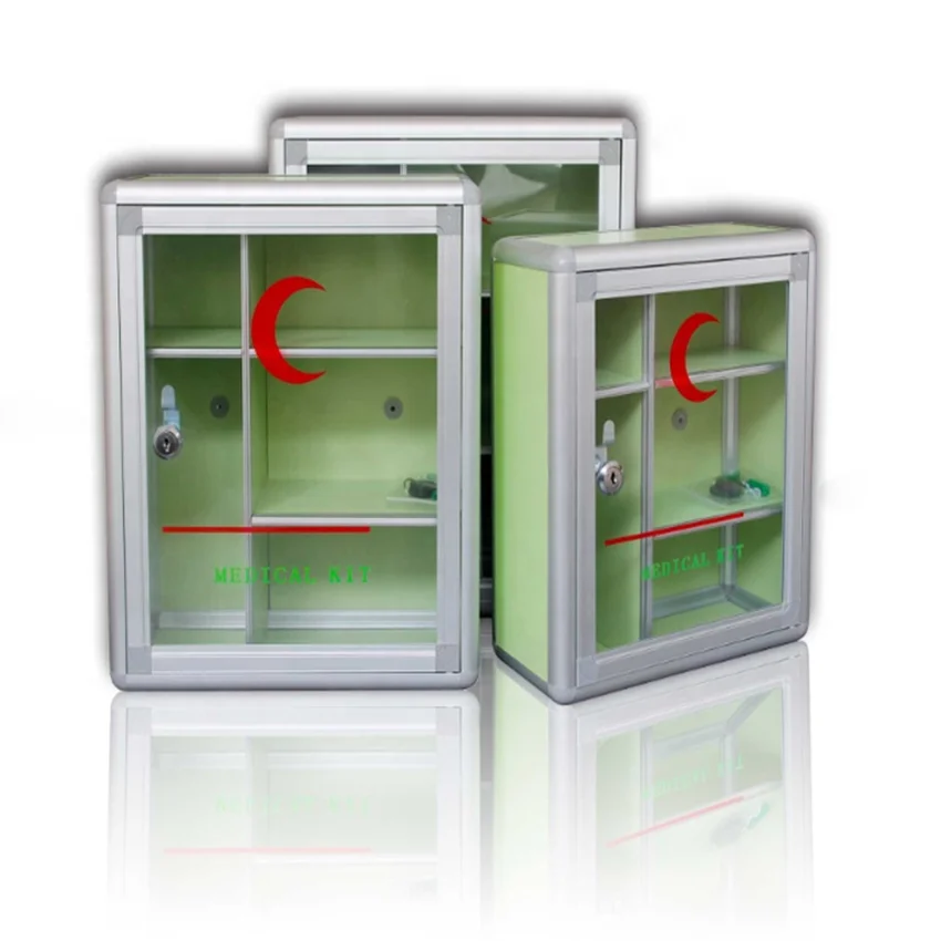 Medical Metal first aid kit Aluminium alloy Health Care Case First aid Box For Clinic Home