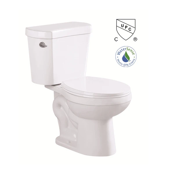 ZHONGYA best selling water sense USA standard sanitary ware wc washdown two piece UPC toilet