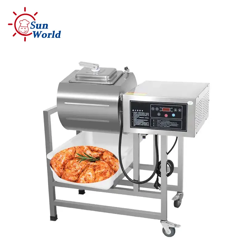 Vertical Low Noise Electric Automatic Swelling Meat Marinating Vacuum Pickling Machine Large Capacity
