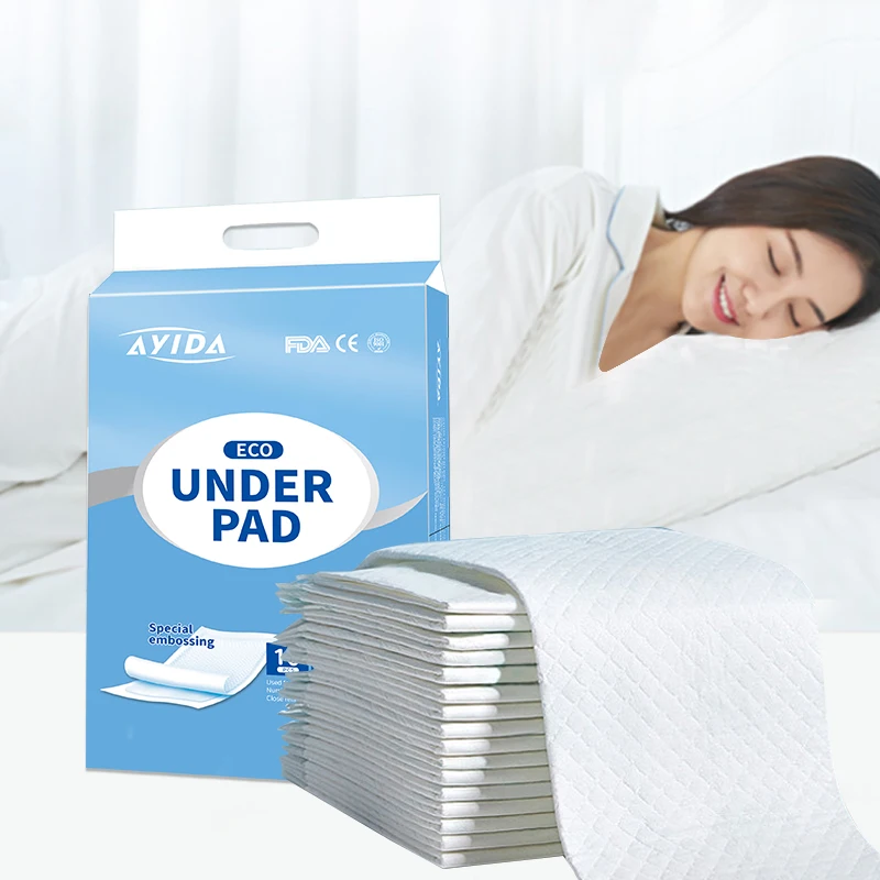 Heavily absorbent waterproof adult disposable fluff incontinence under pad manufacturer good premium surgical nursing underpad