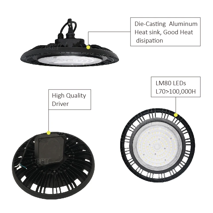 100 Вт 150 200 240 1-10 В Диммируемый Highbay UFO