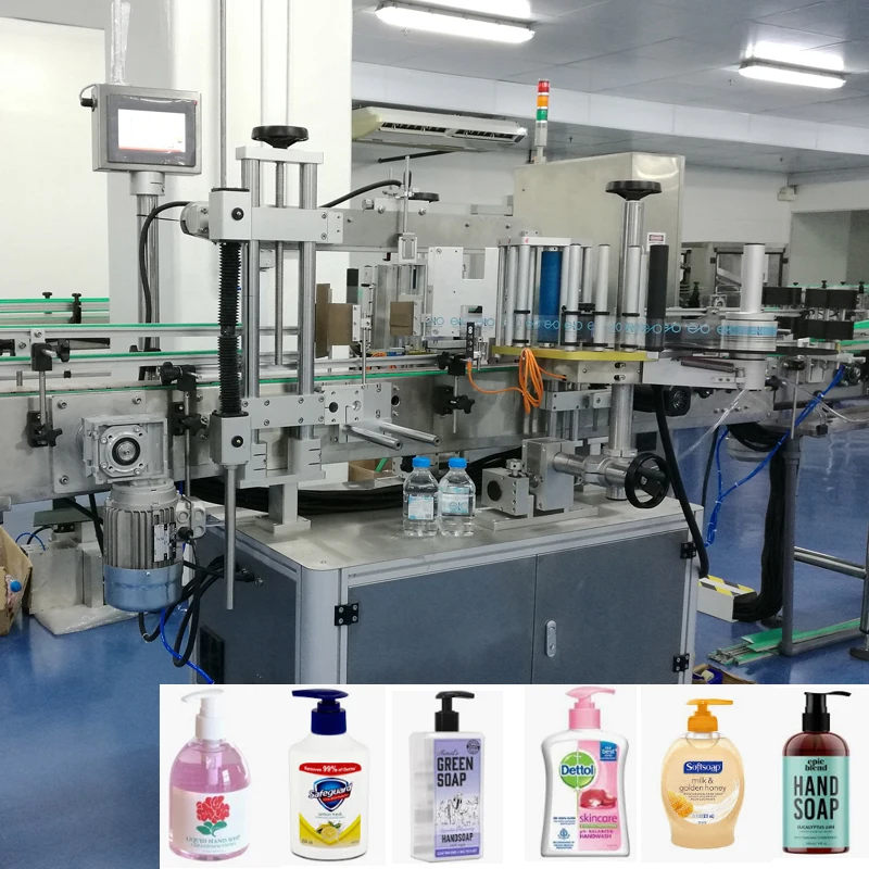 Автоматическая жидкость для мытья рук Бутылка для мыла самоклеящаяся машина для этикеток