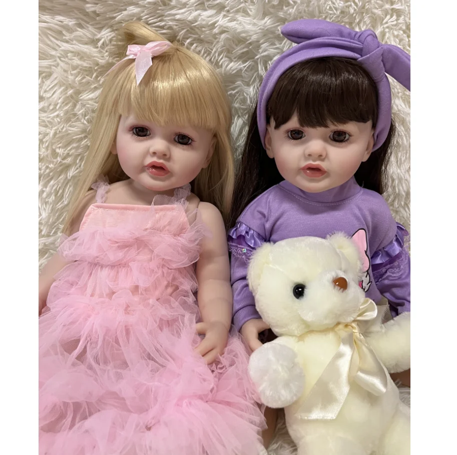 littlers love 55cm silicone reborn baby doll Toys Soft Vinyl Bebe Reborn Toddler Baby Doll Newborn Baby Kids Gift