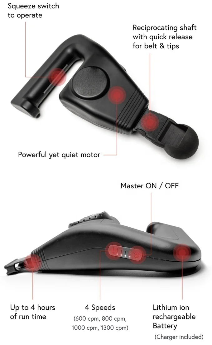 Professional Healthcare Fitness Smart Original Heated Cooling Mini Portable Fascia Gun Vibration Massage Gun With Massage Belt
