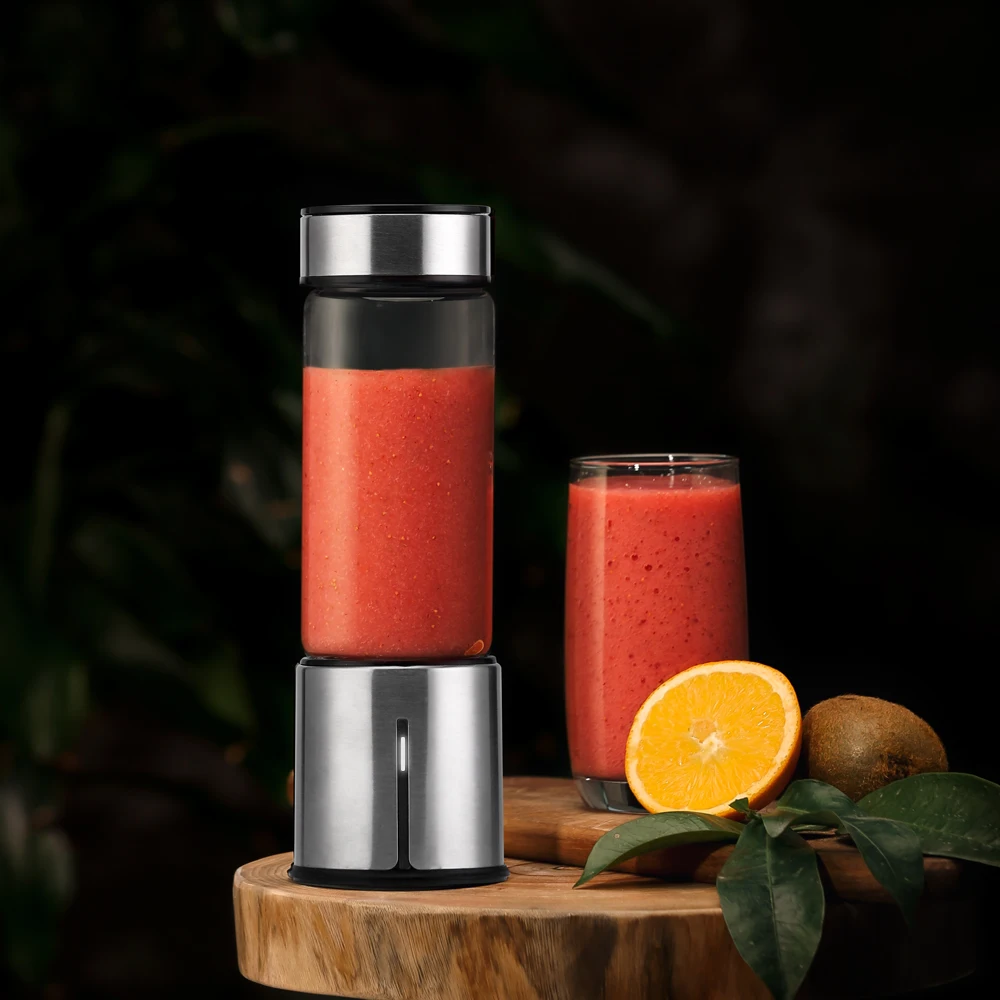 High Quality Mini Stainless Steel Ice Crushing Usb Rechargeable Smoothie Portable Usb Wireless Fruit Juicer Blender Cup