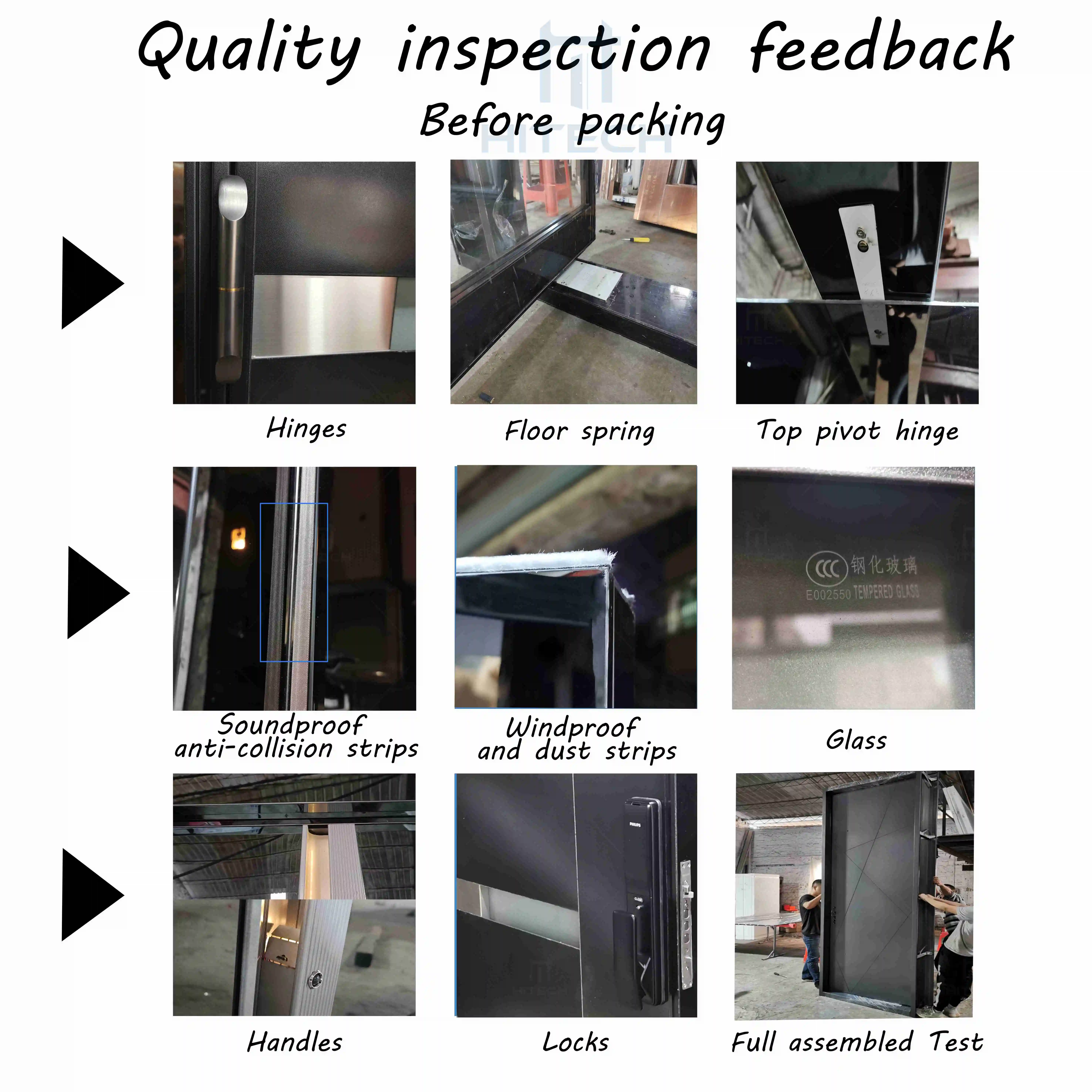 Hitech villa cast aluminum entrance main doors stainless steel front entry doors security exterior outside doors for houses