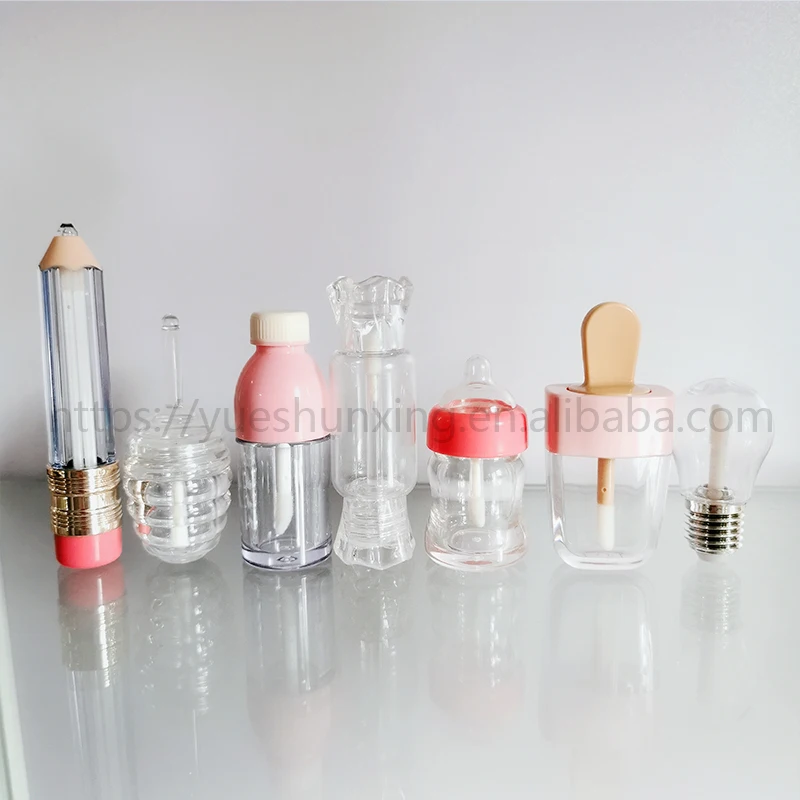 3ML 5ml 8ml 10ml cute lipgloss tubes cream tube liptint bottle clear lip gloss containers tube for kids