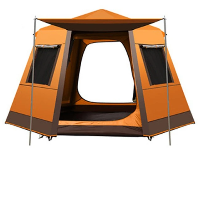 New 210D Oxford cloth automatic double layer sunscreen big camping mountaineering teepee tent for adults