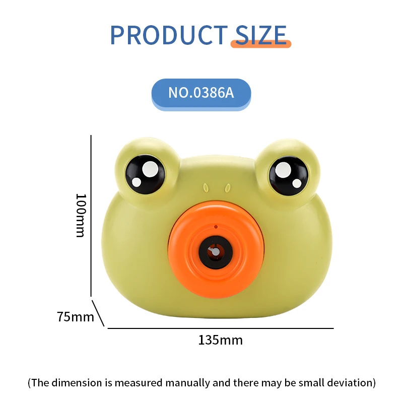 Wholesale Children Camera Bubble Toy Animal Frog Automatic Bubble Machine with Window Box